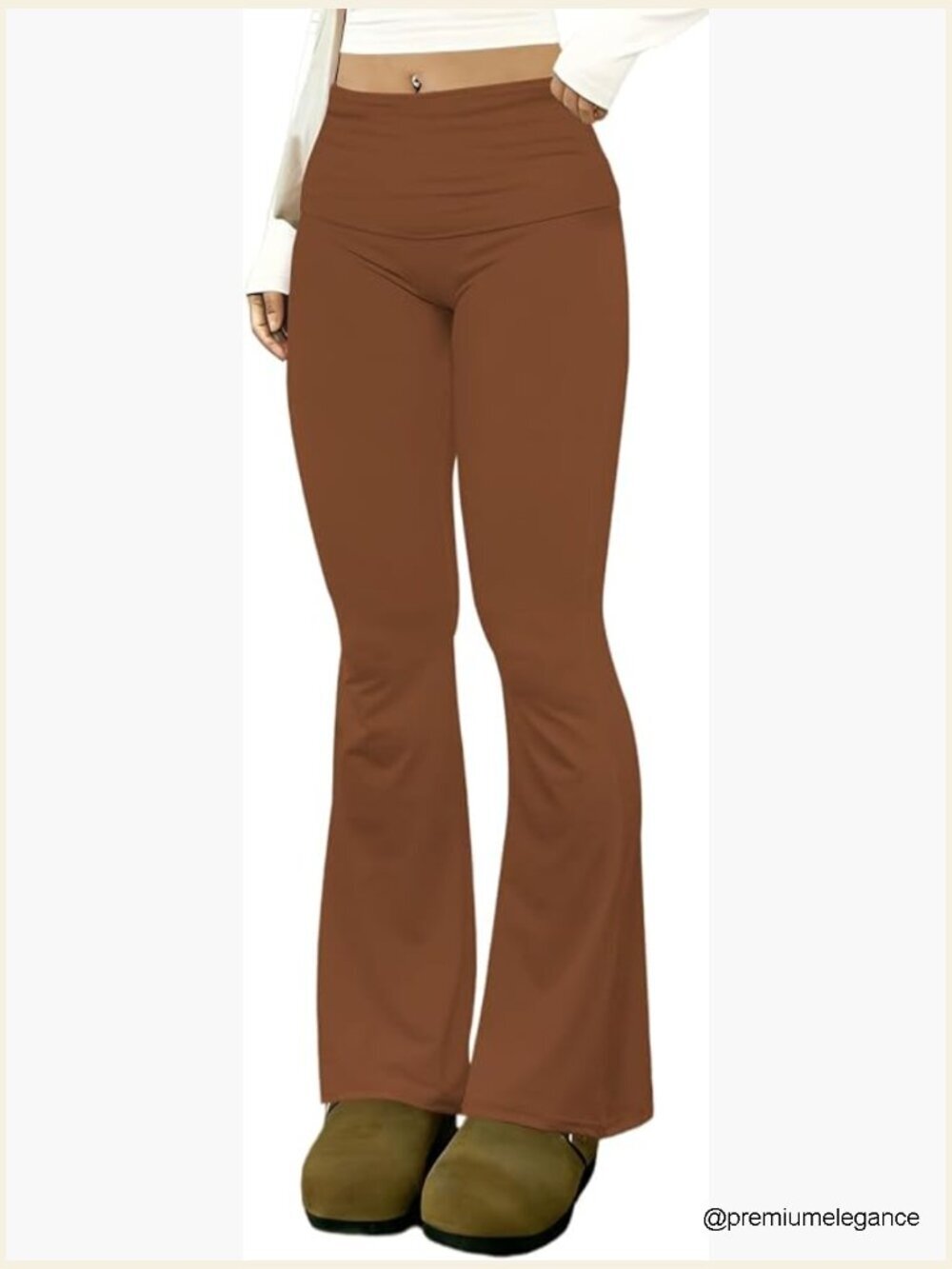 High Waist Flare Leggings Bell Bottom Yoga Pajama Pants Wide Leg Workout